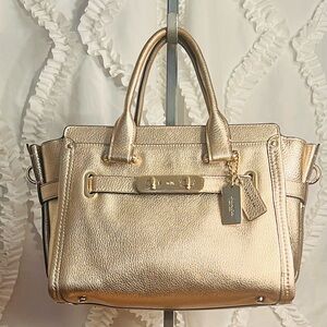 Coach Metallic Bronze Satchel